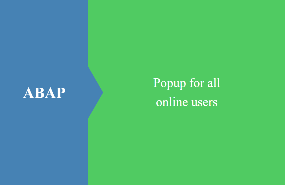 ABAP Quick popup online users